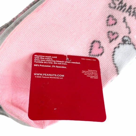 Peanuts Snoopy and Woodstock Valentine’s Socks - Picture 8 of 9